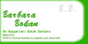 barbara bokan business card
